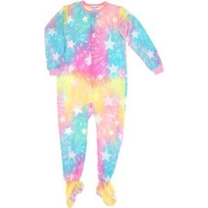 Komar Kids Girls Rainbow Stars Fleece Footed One Piece Pajamas Size 14-16 XL
